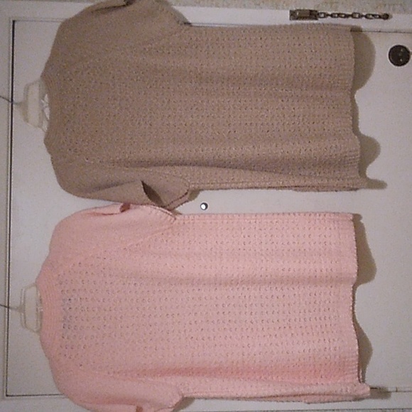 Two Bonnie Lee cable kit open sweaters sz 44 - Picture 2 of 4